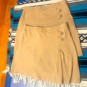 2 khaki uniform skorts